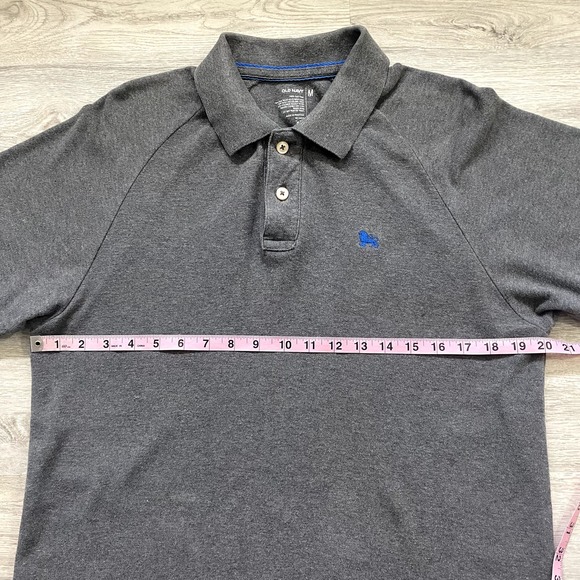 2 Old Navy Polos 100% Cotton Red and Gray Size Medium - Picture 6 of 11